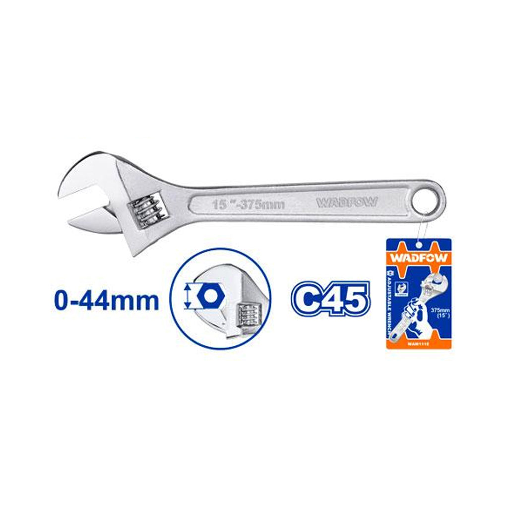 Wadfow 8 Inch to 12 Inch /200 to 300mm Adjustable Wrench (WHT)