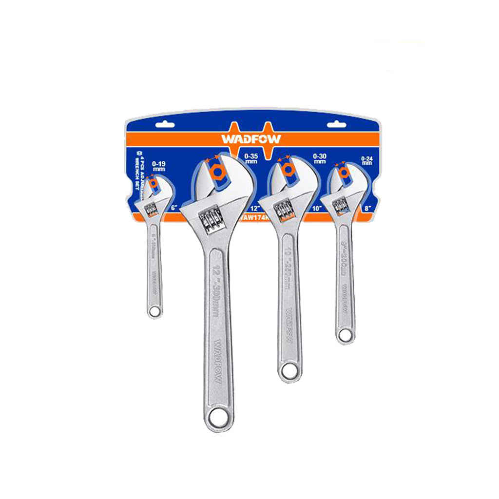 4 Pcs Adjustable Wrench Set WAW174K