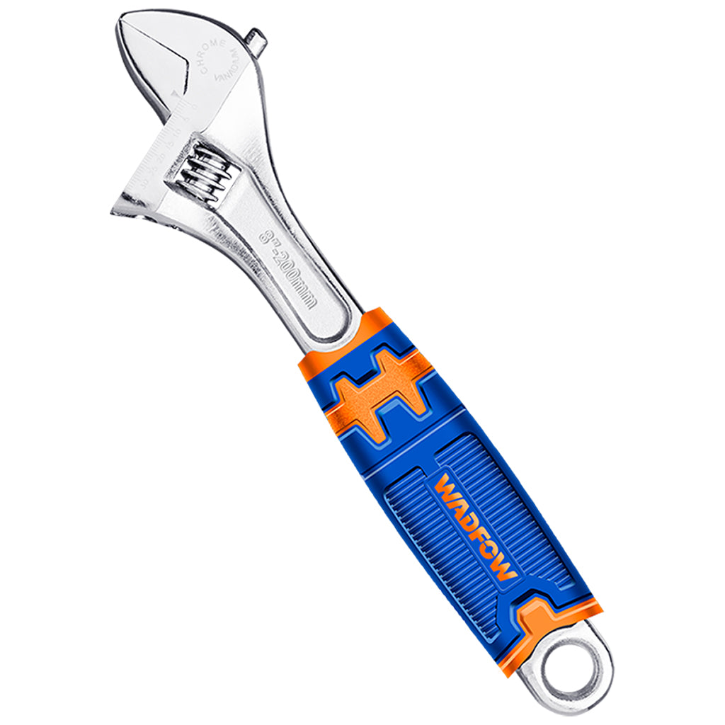 Wadfow Adjustable Wrench with Two Tone Soft Handle 6-12 Inches