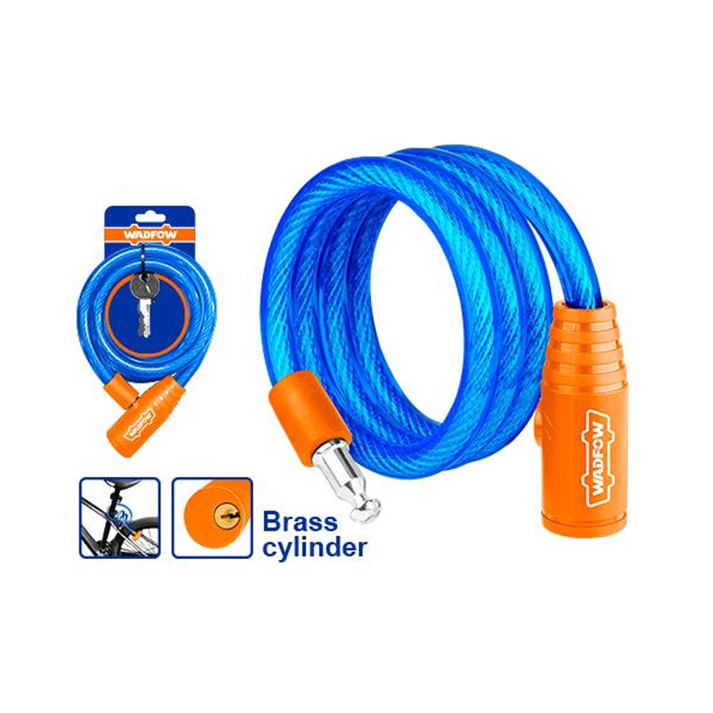 Wadfow 12mm x 800mm | 12mm x 1200mm | 15mm x 1200mm Bicycle Lock / Safety Lock with 2 pcs iron keys