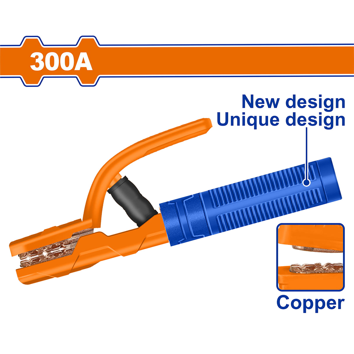 Wadfow Electrode Holder Suitable for MMA Welding Machine 200A / 300A / 600A / 800A (WHT)
