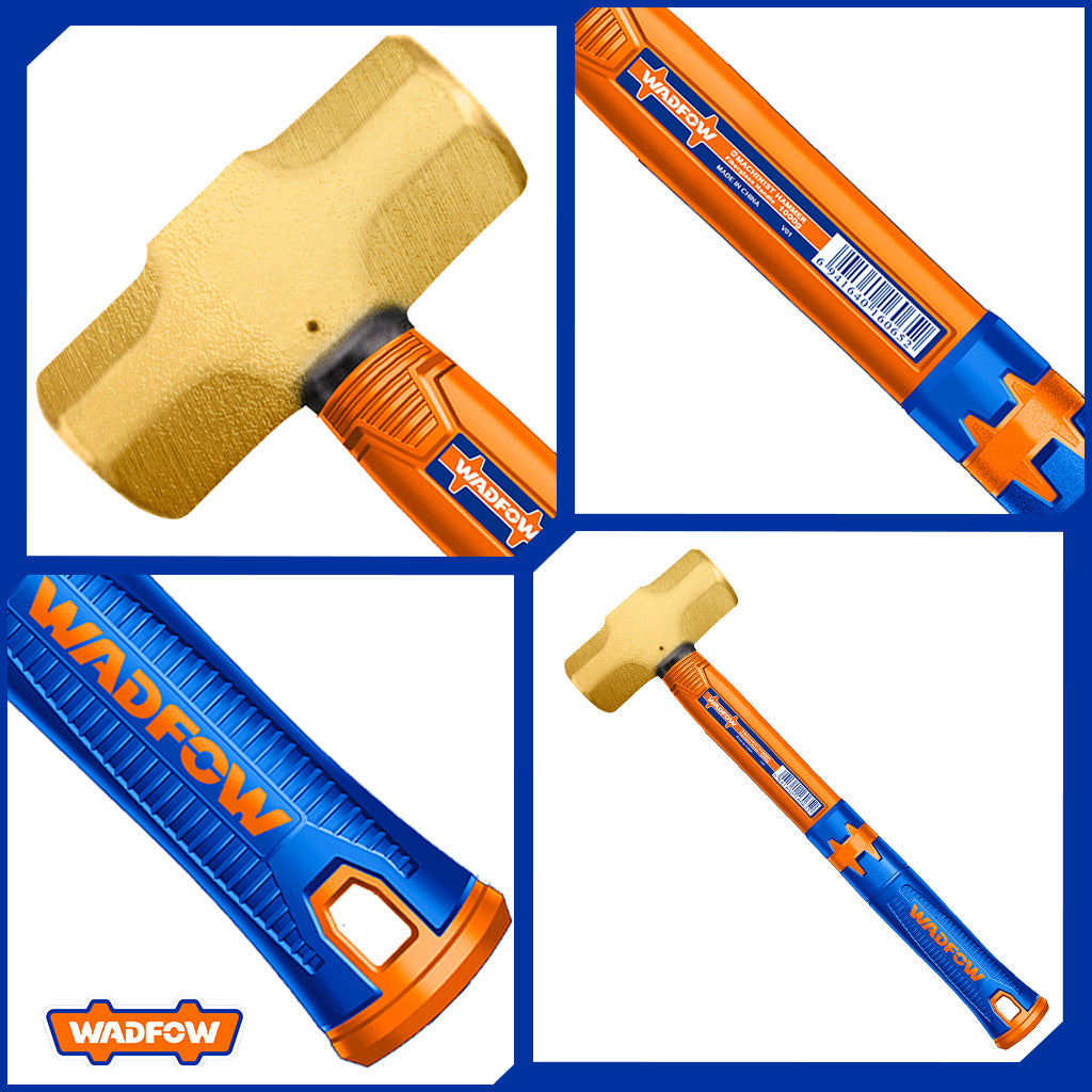 Wadfow Non-Sparking Sledge Hammer w/ Fiberglass Handle 2LB/900g-8LB/3600g