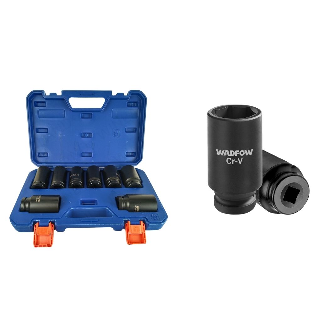 Wadfow Set of 8-Pieces 3/4inches Dr. Deep Impact Socket Set WMS4D09 WAD-HT