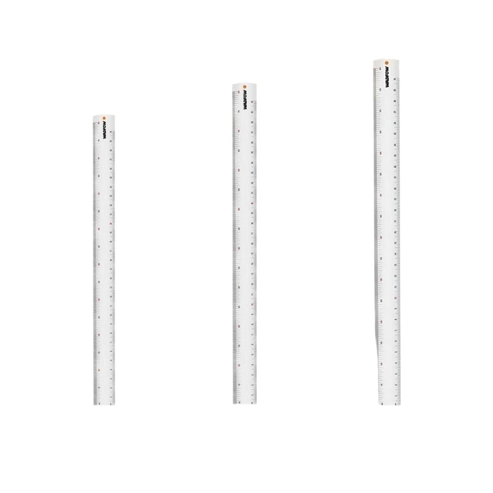 Wadfow Stainless Steel Metal Ruler With Metric And Inch (WHT)
