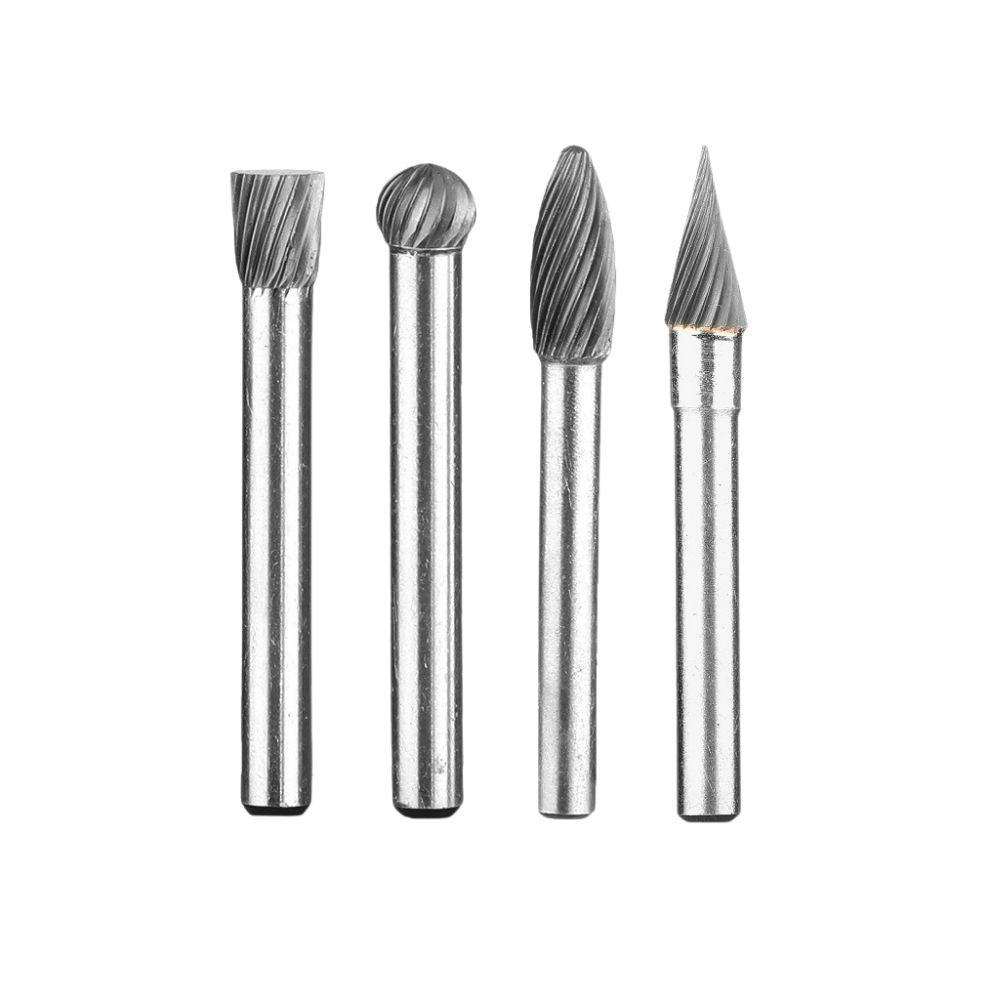 Wadfow HSS Spiral Cutter Tungsten Carbide Rotary Burrs Shank Grinding Bit For Die Grinder (WHT)