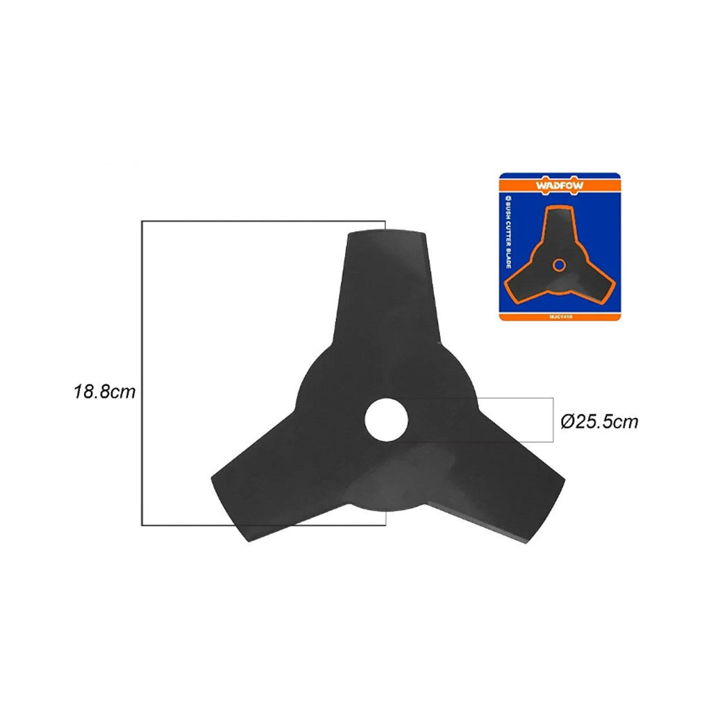 Wadfow WJC1410 Bush Cutter Blade 255mm/10in 3-Teeth Garden Cutter Tools Suitable For Gasoline Grass