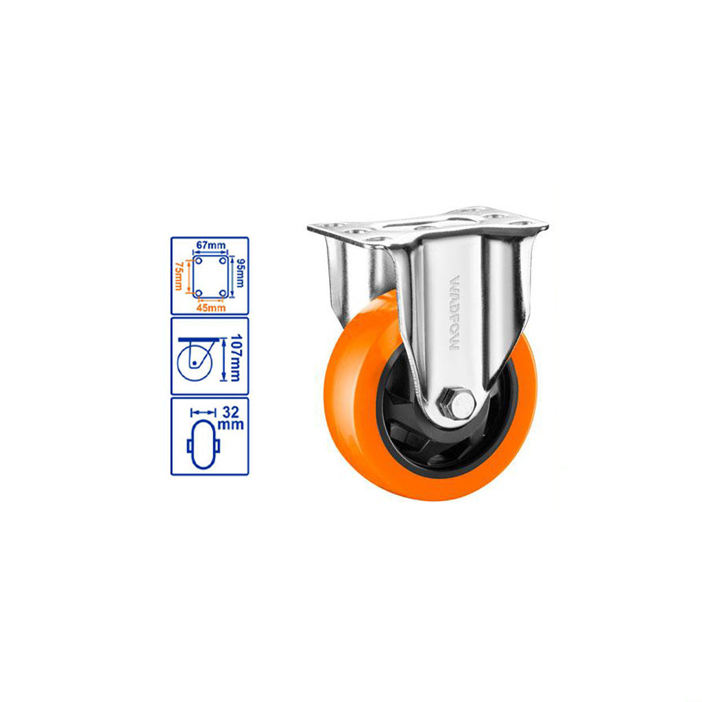 Heavy Duty 3inch / 4inch / 5inch Rigid Swivel Caster Fixed Wheel WAD-HT