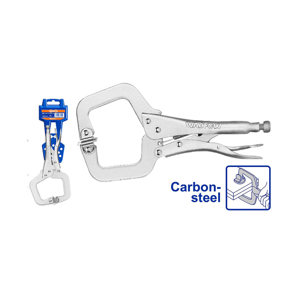 Wadfow Industrial 6" & 11" Carbon Steel C Clamp Plier Vise Locking Pliers Vice Grip (WHT)