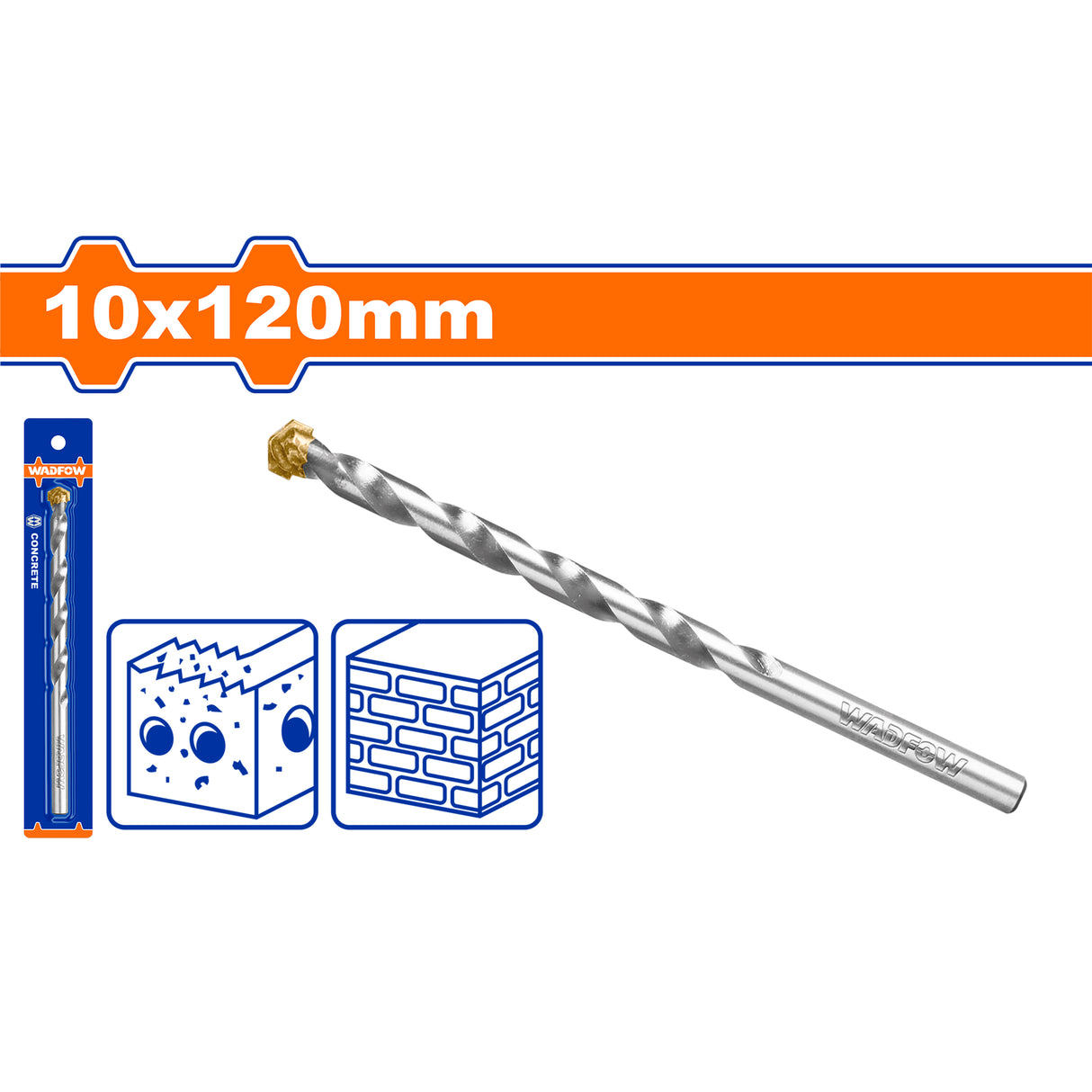 Wadfow Industrial Masonry Drill Bit For Rotary Hammer 1 Piece WAD-HT