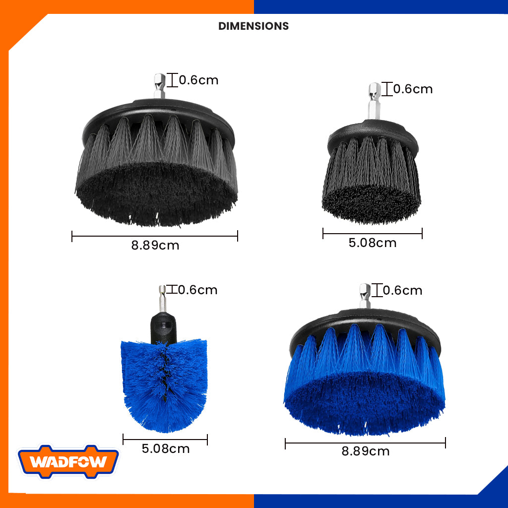 2Pcs/Set Medium & Hard Bristle Brush Cleaning Set (SOLD PER SET)