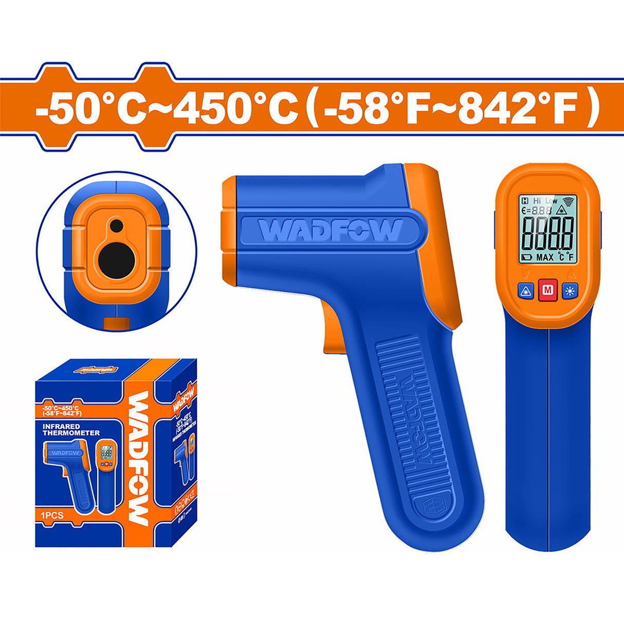 Wadfow WNT6501 Not for Human Infrared Thermometer Temperature Meter -50°C~450°C (-58°F~842°F)