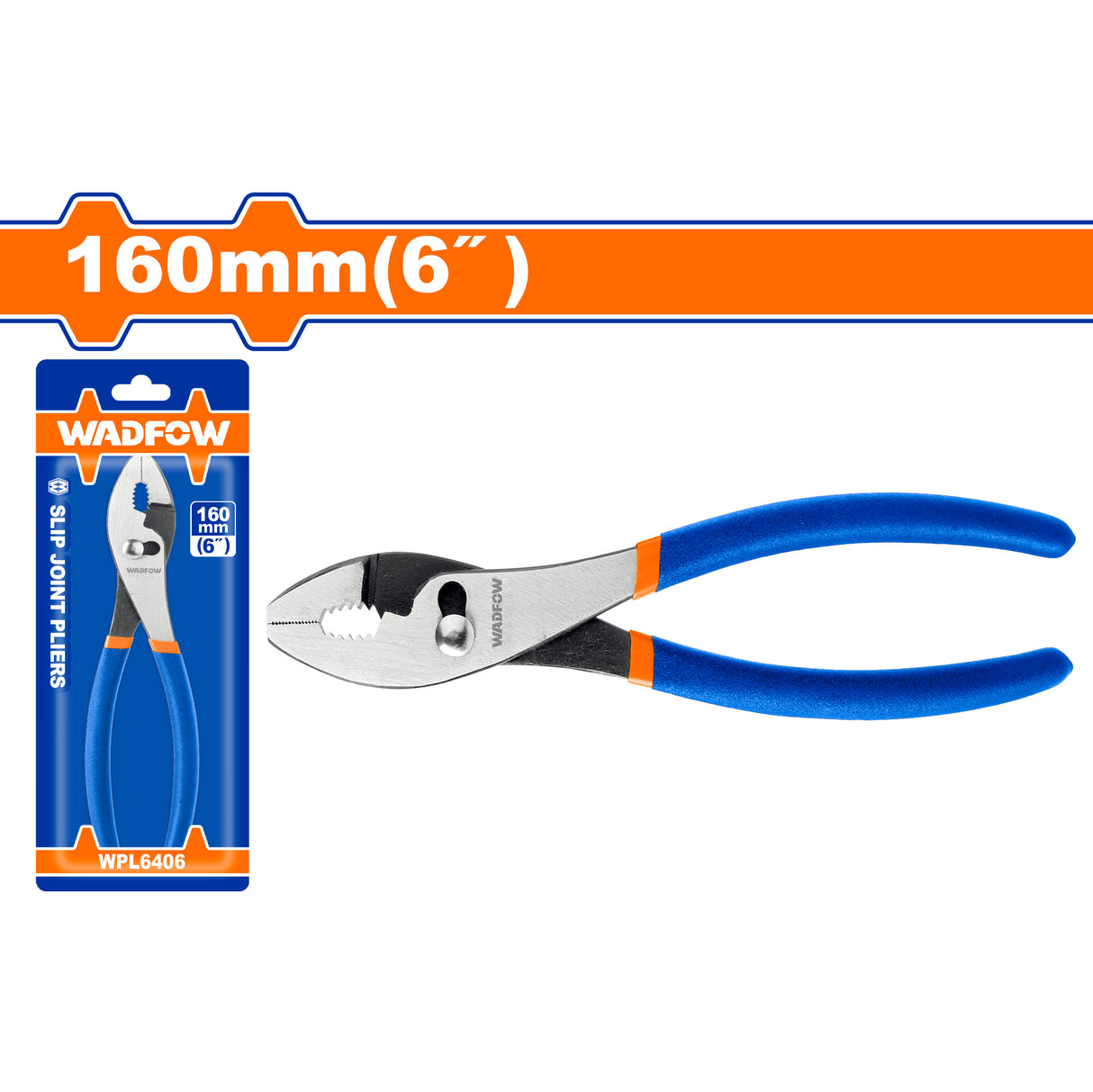 Wadfow 6" 8" 10" Polish And Anti-Rust Oil Slip Joint Pliers Heavy Duty (WHT)