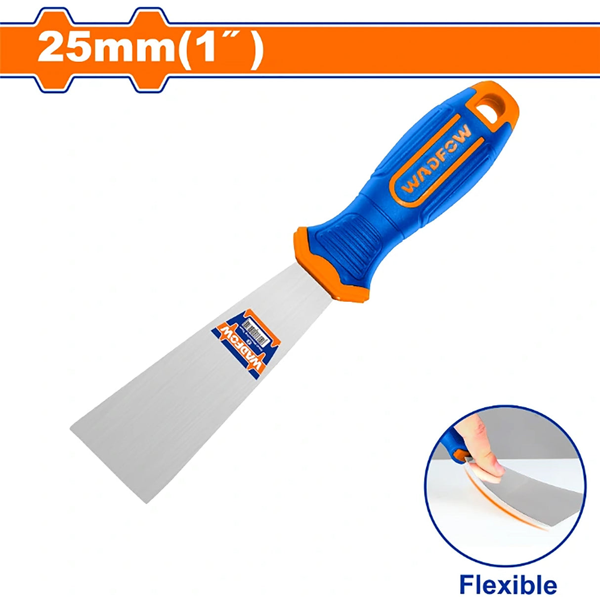 Wadfow 2.5in(63mm)-6in(150mm) Putty Trowel Stainless With Flexible Blade WPT2325|WPT2306