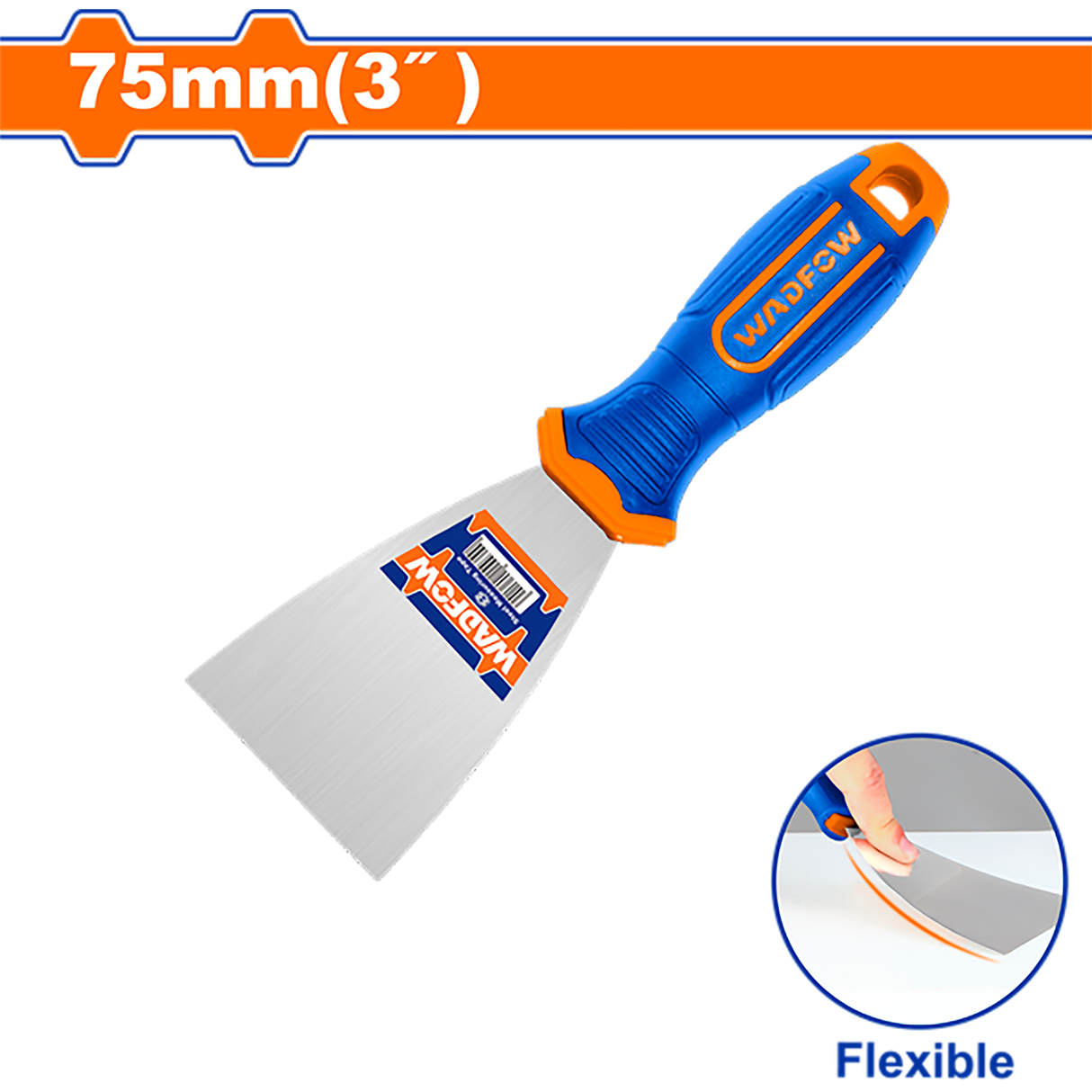 Wadfow 2.5in(63mm)-6in(150mm) Putty Trowel Stainless With Flexible Blade WPT2325|WPT2306
