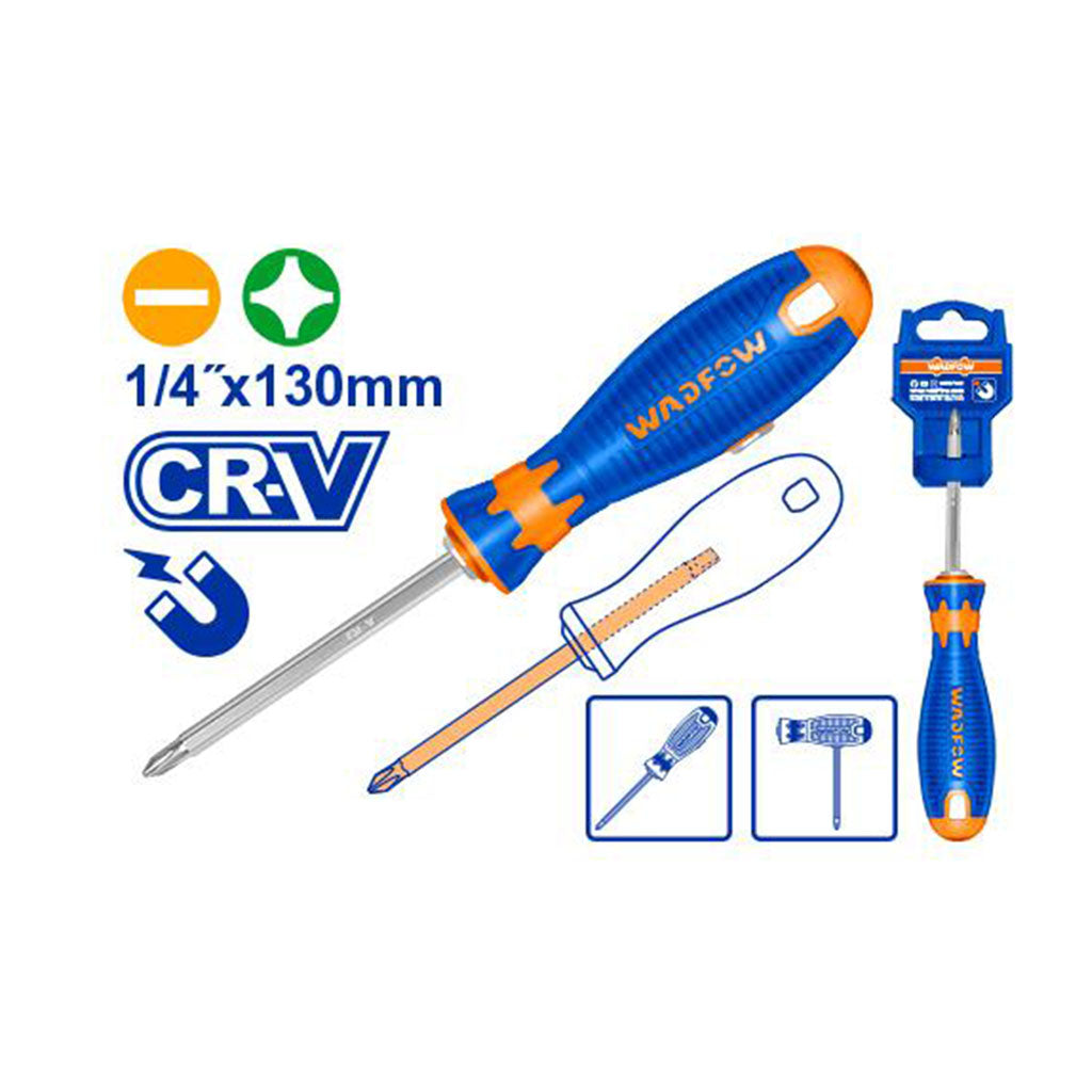 2 in 1 Flat & Bake Screwdriver Set 1/4inch x 130mm WSS45M3