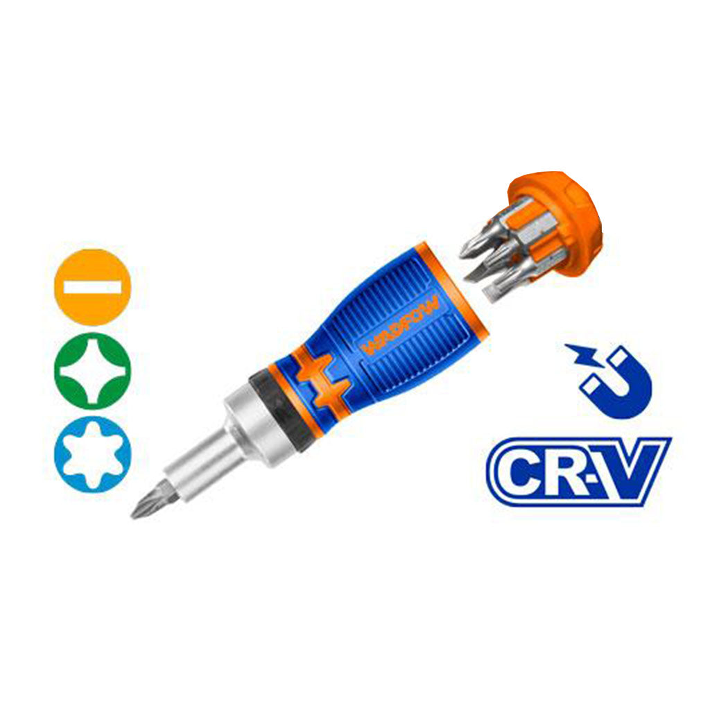 8 in 1 Stubby Ratchet Screwdriver Set