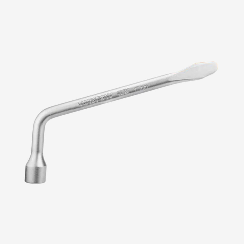 Wadfow 17mm-19mm Chrome plated L-Type Wrench with Screw Driver Crowbar WTH6317 , WTH6319 (WHT)