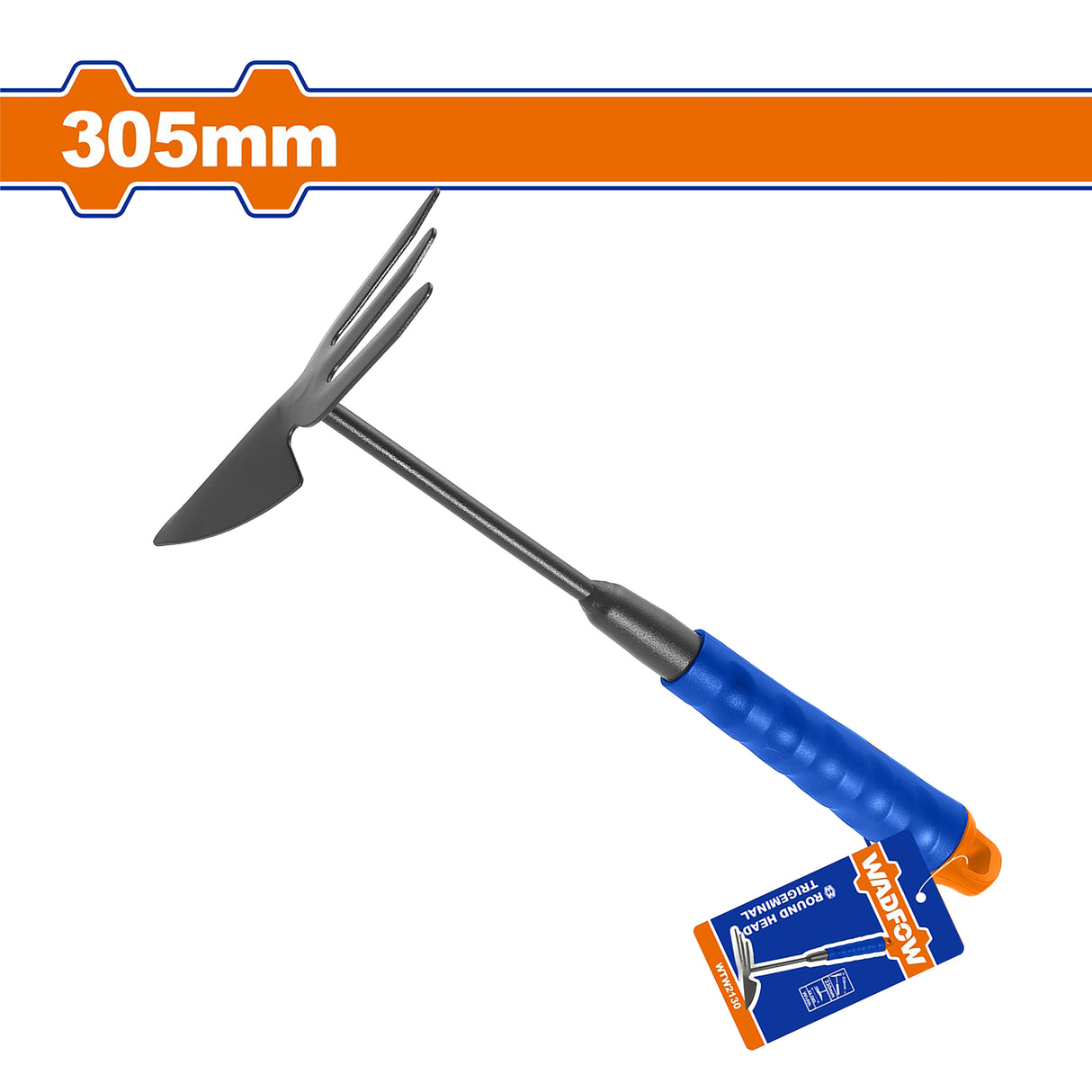 Wadfow WTW2130 305mm x 70mm Gardening Tools Garden Rake With (PP) Handle