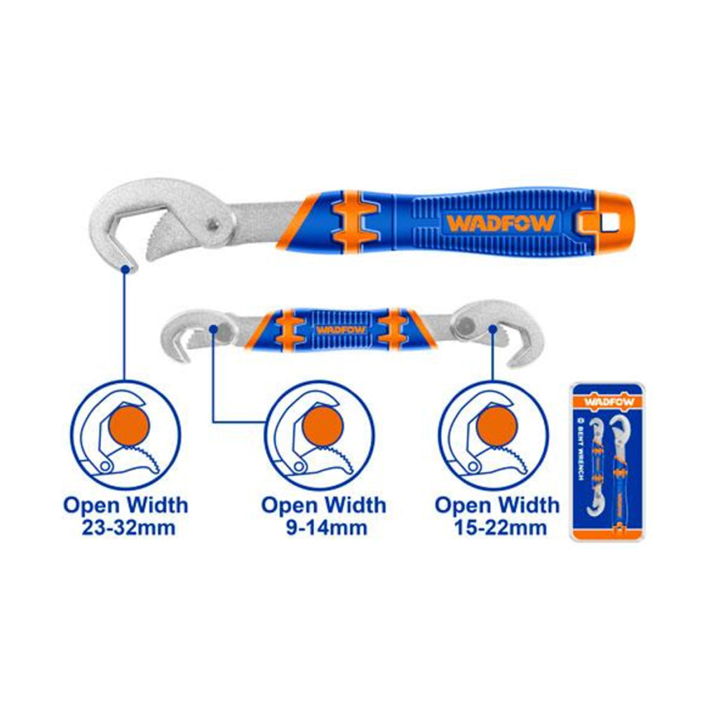 Set of 2 PCS Double End Adjustable Universal Wrench WUW1103