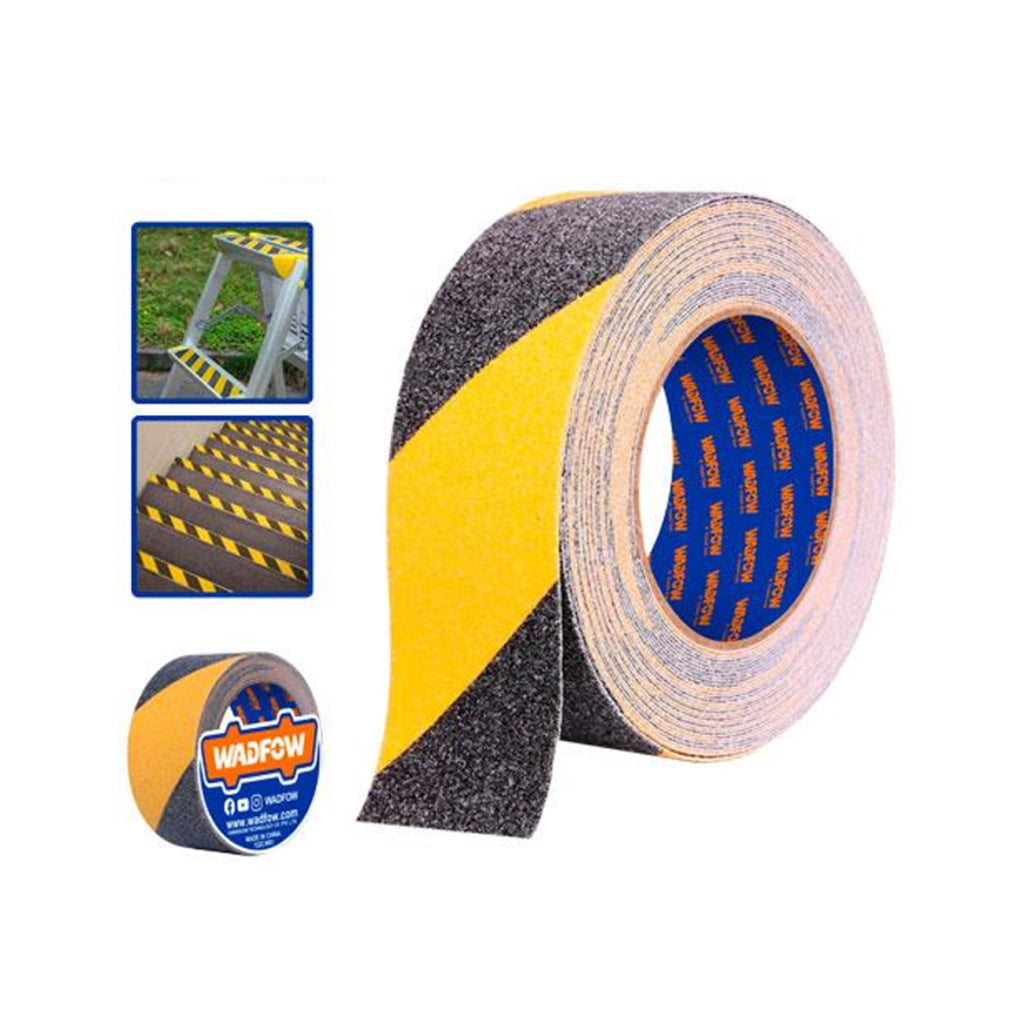 Wadfow 5 Meter x 25mm/50mm PVC Anti - Slip Warning Tape WVA3535 | WVA3560