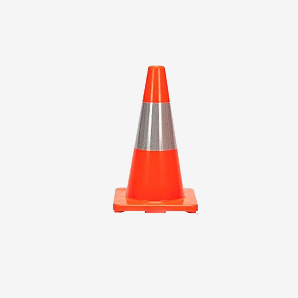Wadfow Reflective Collars PVC Traffic Cone with Durable Road Safety Marker (WHT)