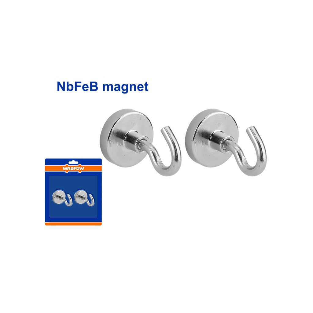 Wadfow 2 PCS NdFeB Magnetic Hook Set Size Diameter: 32mm WZE2K12 WAD-HT