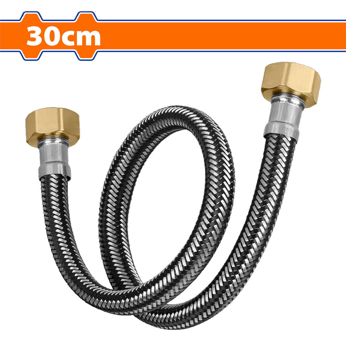 Wadfow 30cm/45cm/60cm Flexible Hose Double-Ended Screw SOLD PER PIECE