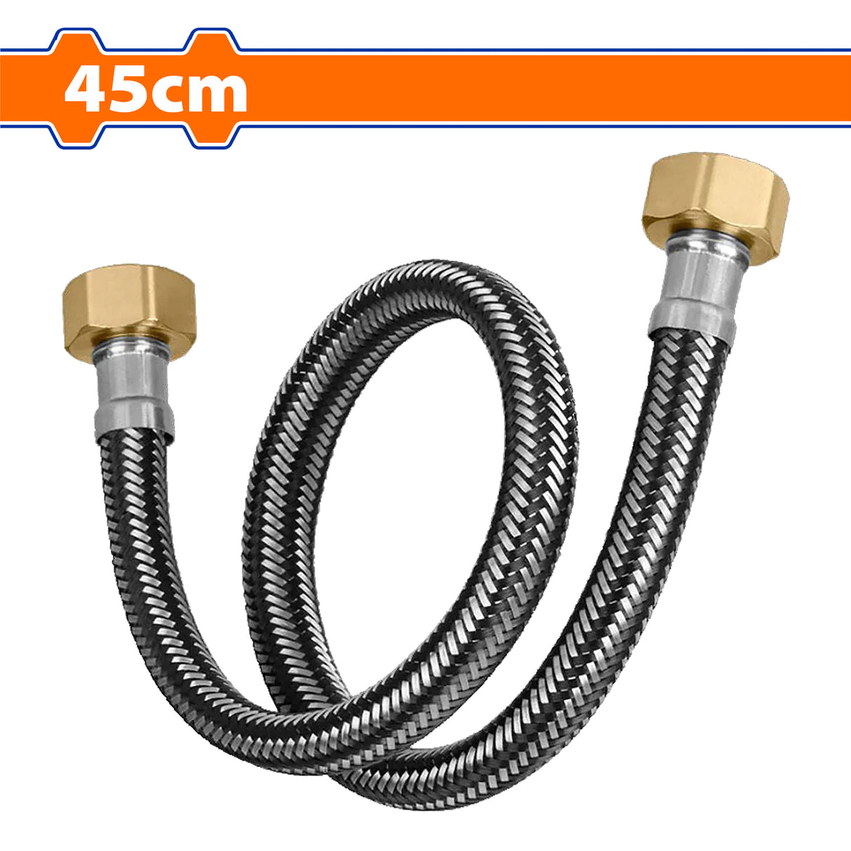 Wadfow 30cm/45cm/60cm Flexible Hose Double-Ended Screw SOLD PER PIECE