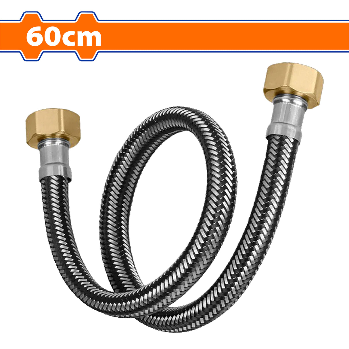 Wadfow 30cm/45cm/60cm Flexible Hose Double-Ended Screw SOLD PER PIECE