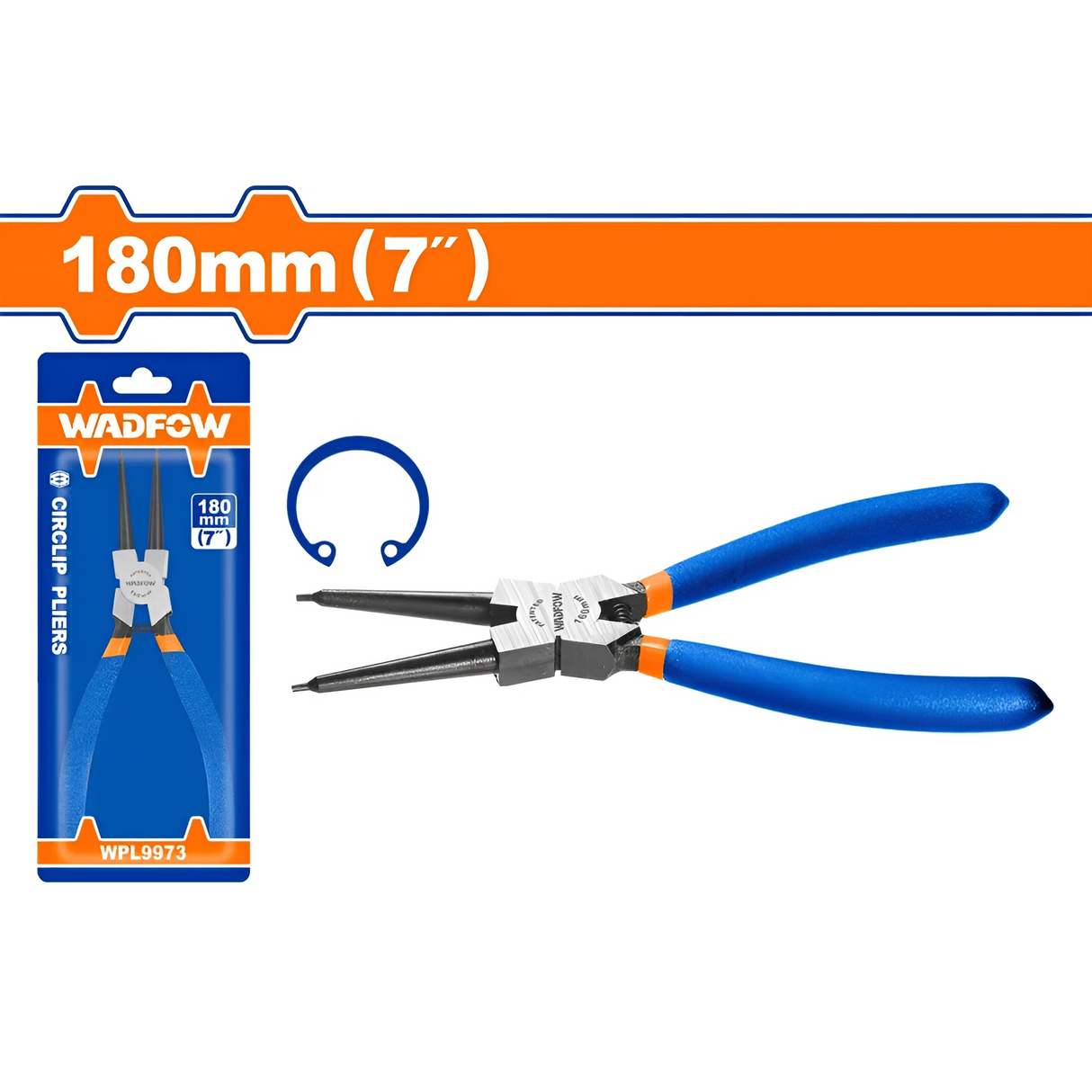 7"/180mm Straight Head Plier Internal Circlip Pliers Heavy Duty Tool WPL9973/WPL9C73 WAD-HT