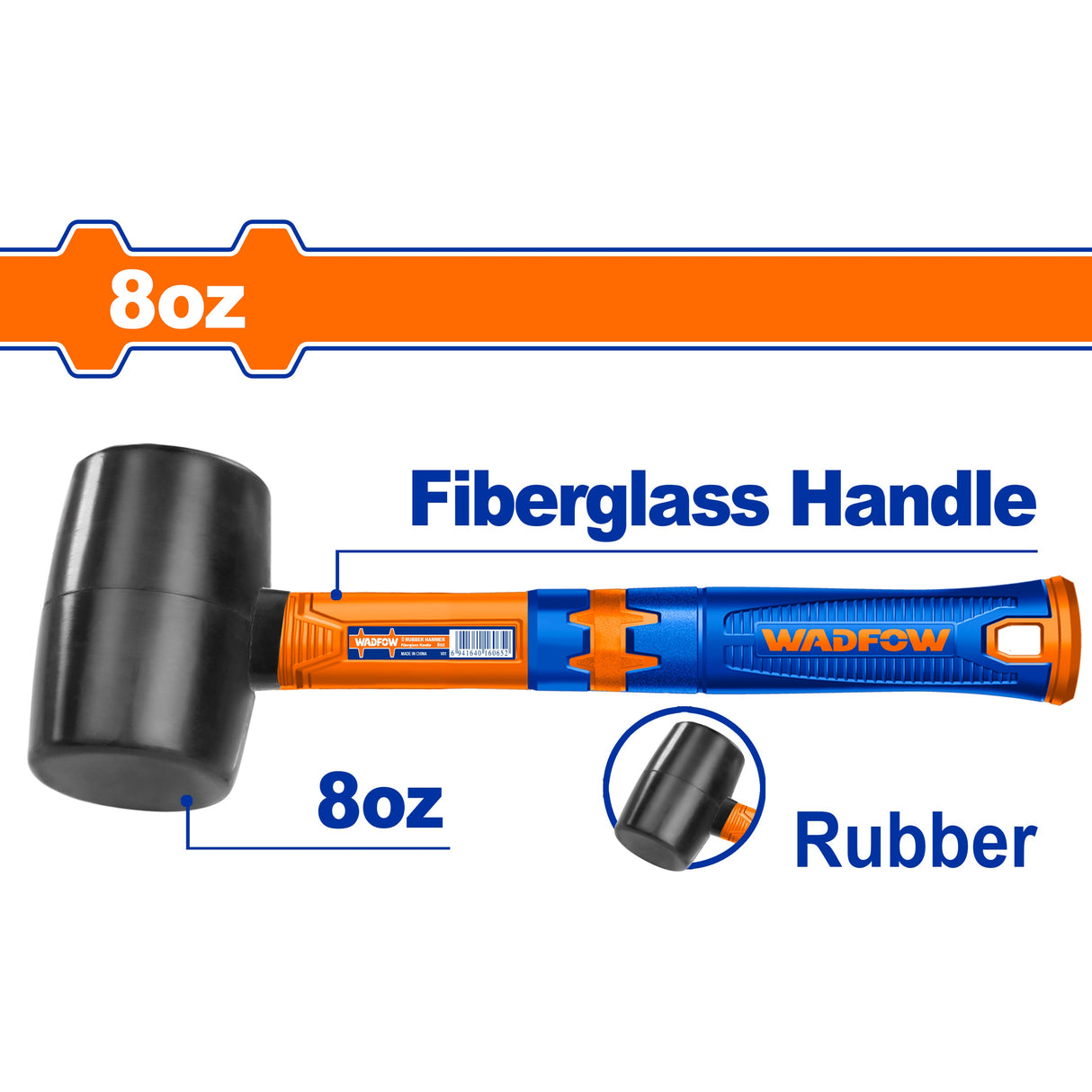 Rubber Mallet Hammer With Fiberglass Handle Soft Maso Martilyo WAD-HT