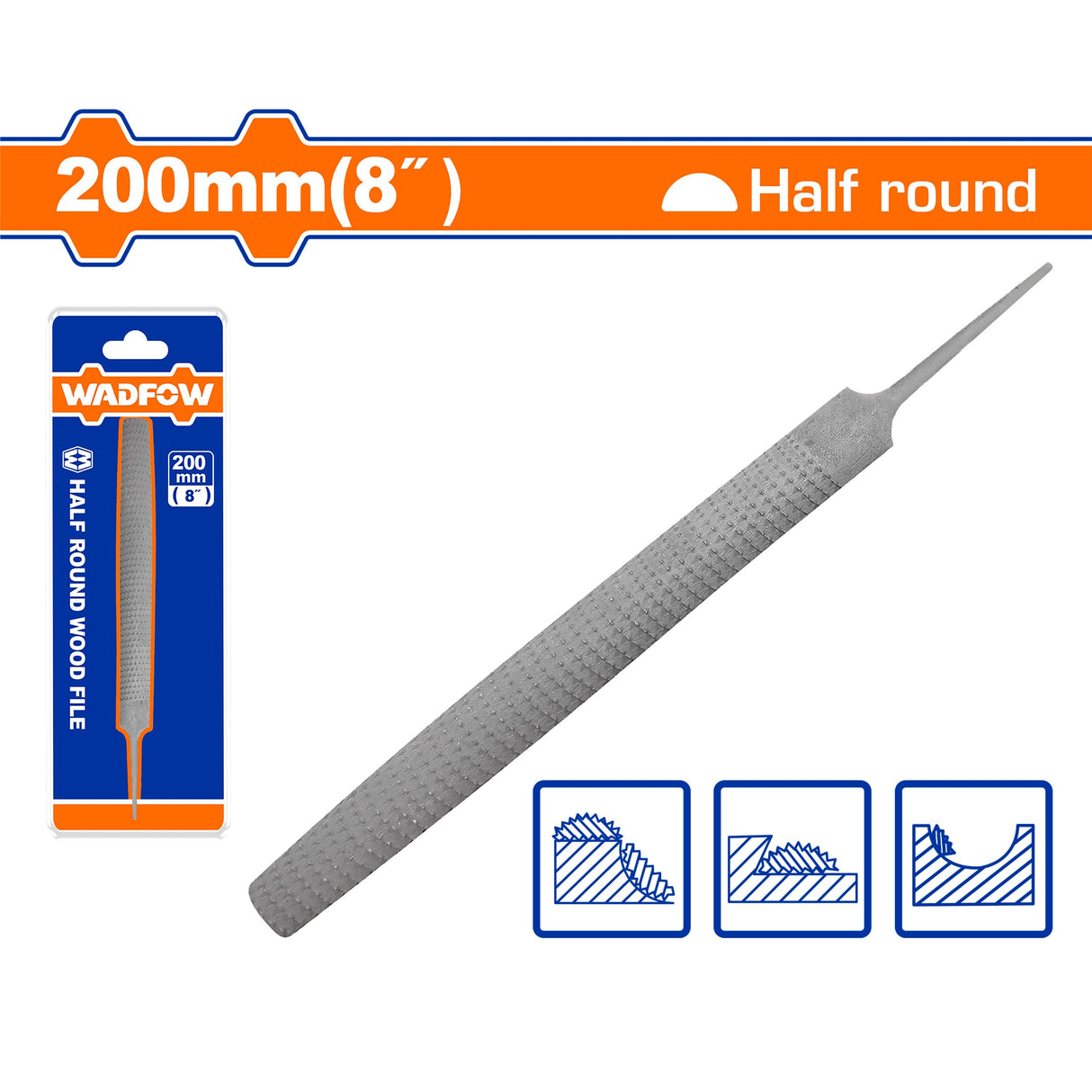 Wadfow Flat, Round & Half Round for Steel and Wood File WAD-HT