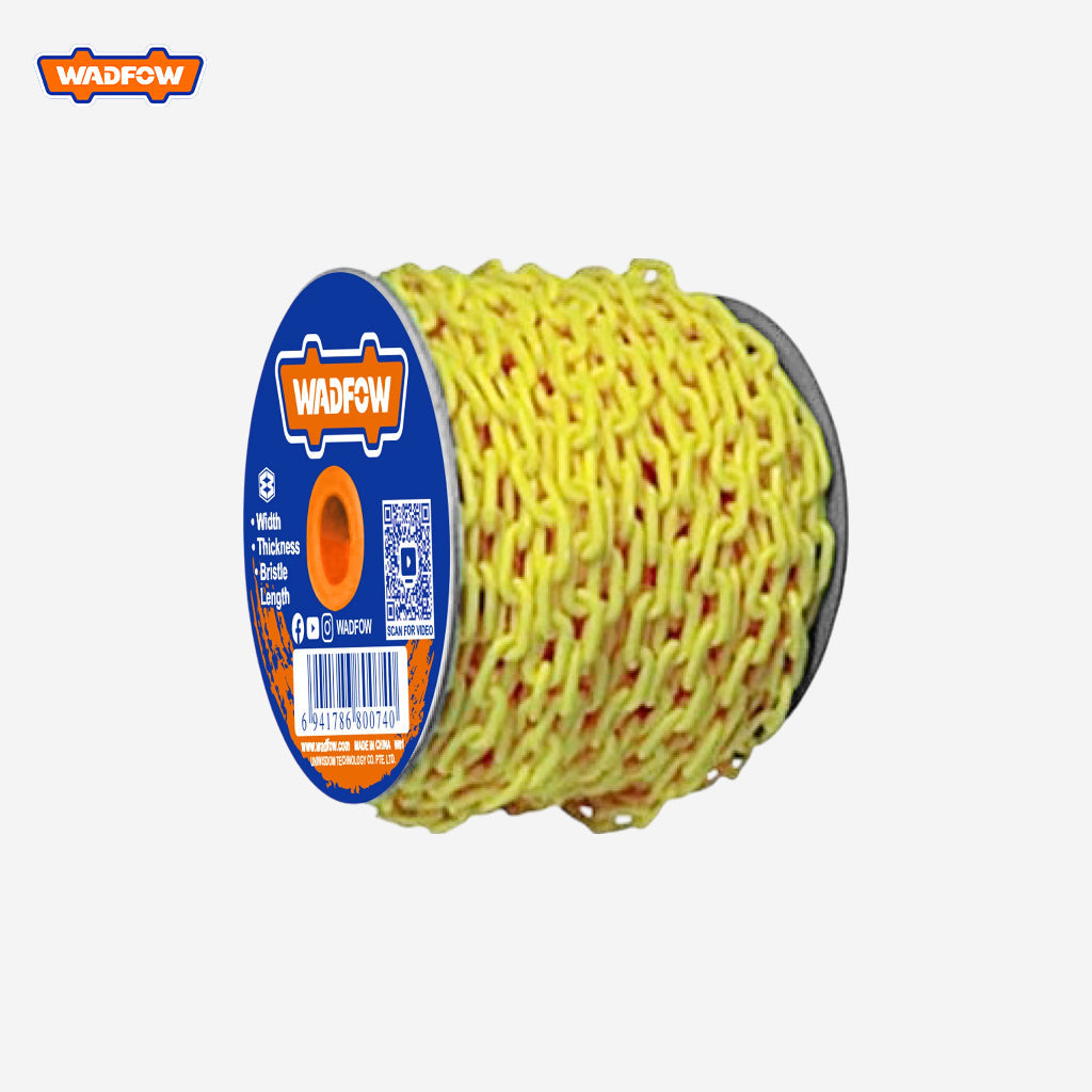 Wadfow PP Plastic Chain 6mm x 25m / 8mm x 25m WYJ6A06, WYJ6A08 (WHT)