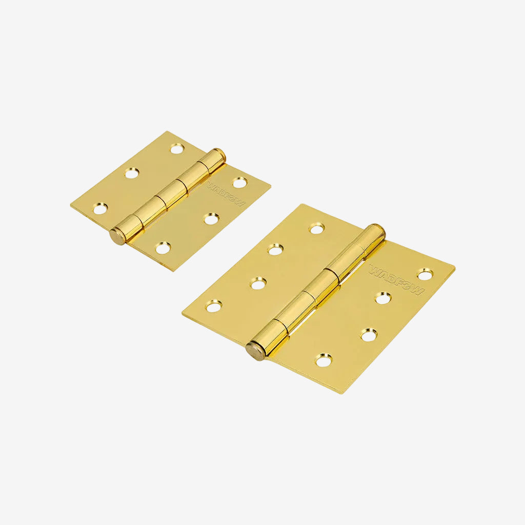 Wadfow Set of 2PCS Loose Pin Hinges Brass Bisagra Satin Brass Finish (WHT)
