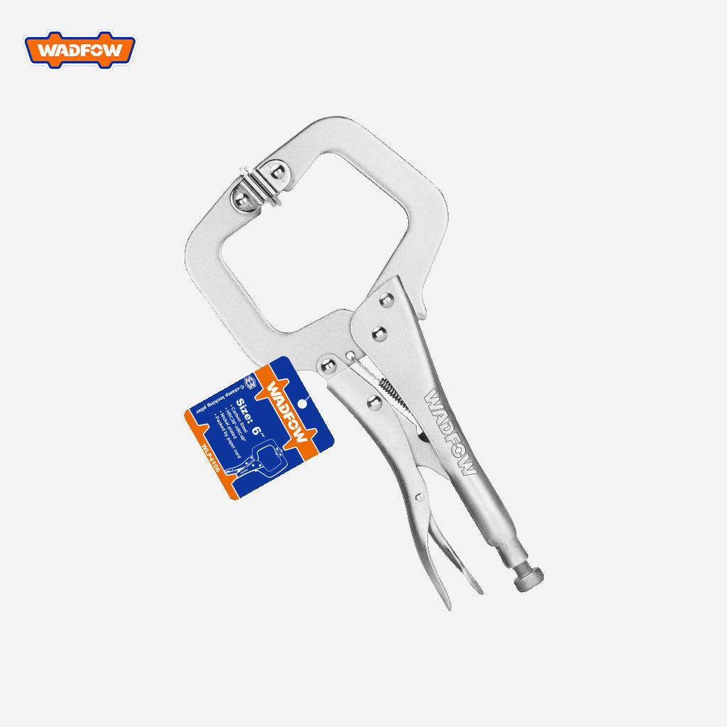Wadfow Industrial 6" & 11" Carbon Steel C Clamp Plier Vise Locking Pliers Vice Grip (WHT)