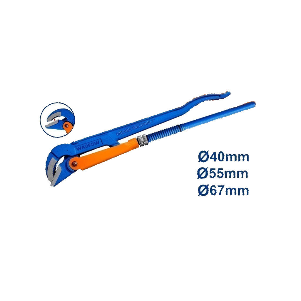 1" 1-1/2" 2" Carbon Steel 45 Heavy Duty Swedish Pipe Wrench WAD-HT