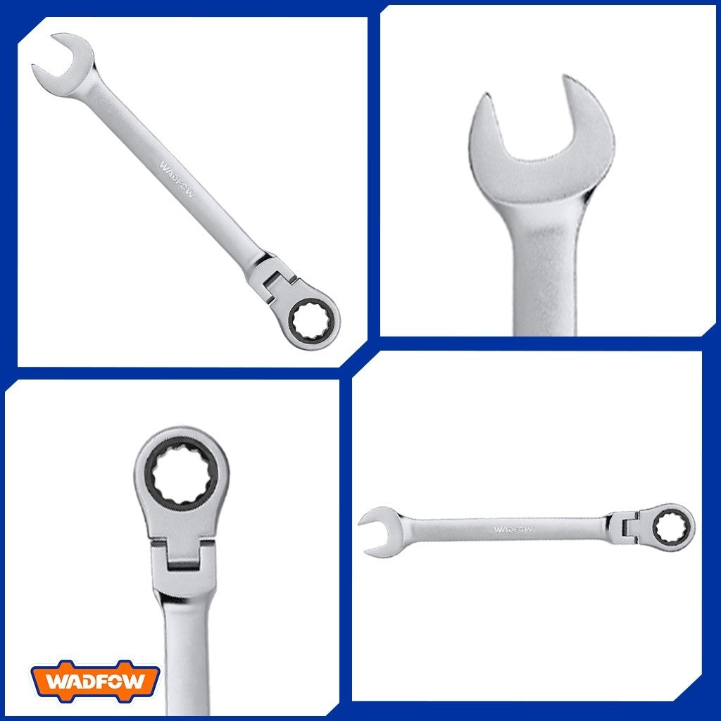 8mm-19mm Flexible Ratchet Spanner 180°