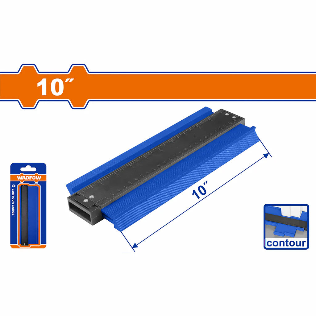 Wadfow by Winland 5in/10in/20in ABS Plastic Contour Gauge For Edge Shaping Measurement