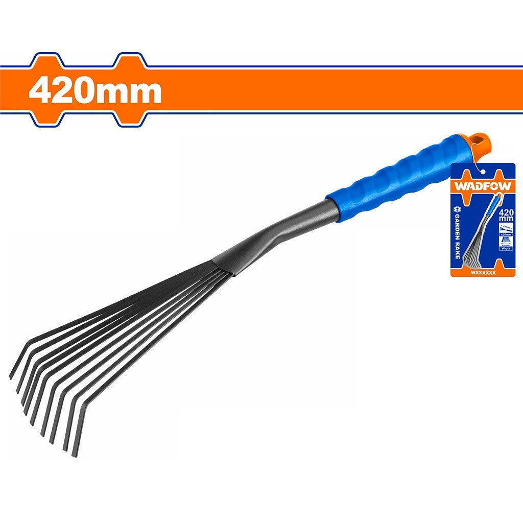 Wadfow WWK2142 420mm Mini Garden Rake Garden Leaf Fork Comb Soil Tiller Gardening Hand Tools