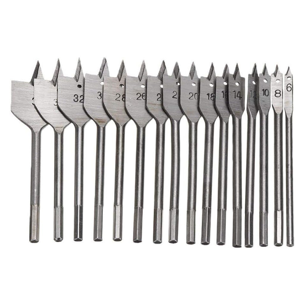 Wadfow Flat Wood Drill Bit for Cutting Materials 6/8/10/12/13/14/16/18/19/20/22/24/25/28/30/32/35mm