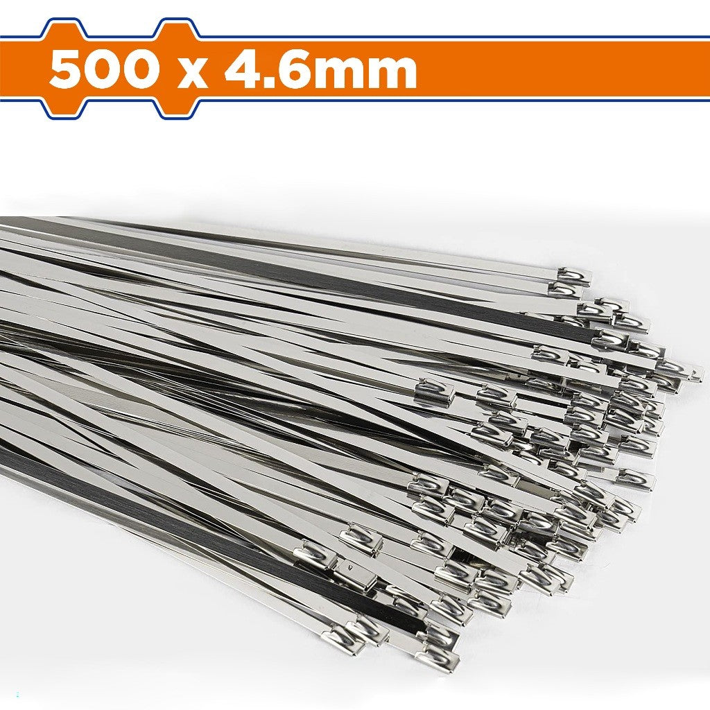 Wadfow 100pcs Stainless Steel Zip Tie Heavy Duty Multi-Purpose Self-Locking Cable SOLD PER PACK