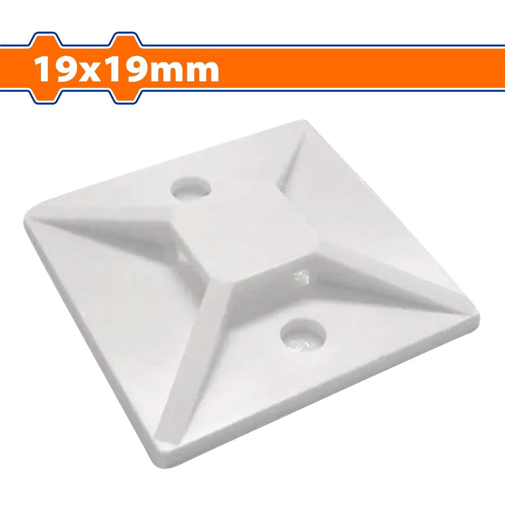 Wadfow 100pcs/set Cable Tie Sticking Mounting Base Self Adhesive Wall Clamps SOLD PER PACK