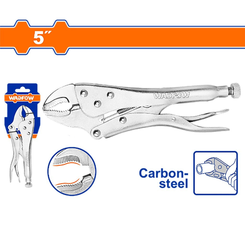 Wadfow WLP1C05 5inch Carbon Steel Curved Jaw Locking Pliers