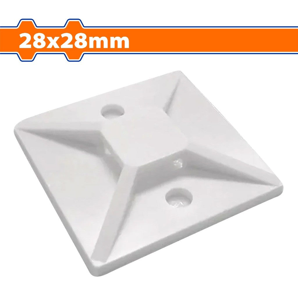 Wadfow 100pcs/set Cable Tie Sticking Mounting Base Self Adhesive Wall Clamps SOLD PER PACK