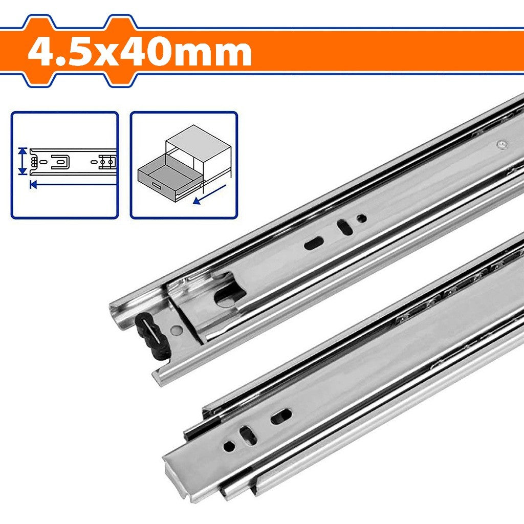 Wadfow 2PCS/SET Full Extension Ball Bearing Drawer Slide