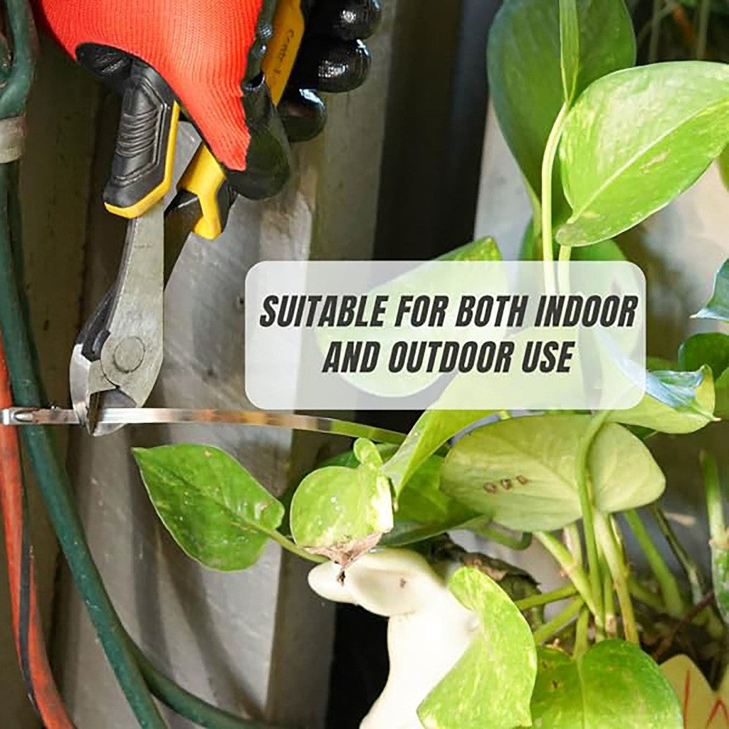 Wadfow 100pcs Stainless Steel Zip Tie Heavy Duty Multi-Purpose Self-Locking Cable SOLD PER PACK