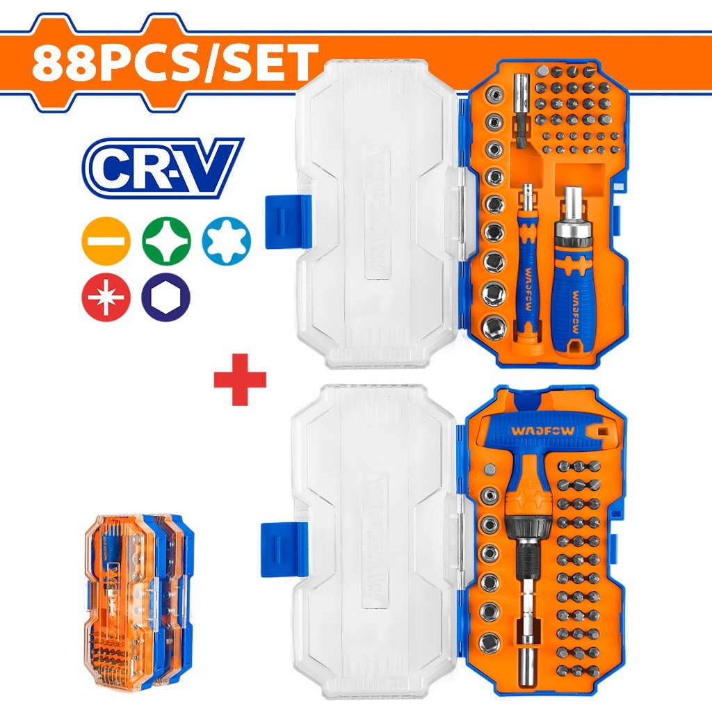 Wadfow WSS8B88 88PCS/Set Ratchet Screwdriver and Bits Set