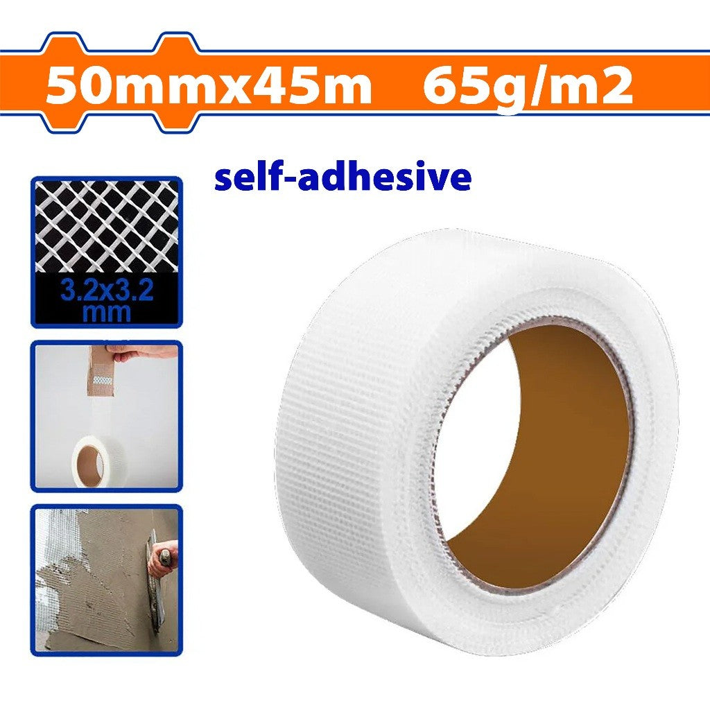 Wadfow 50mm x 45m-90m Fiberglass Self-Adhesive Mesh Tape WWGB1345 | WWGB1390