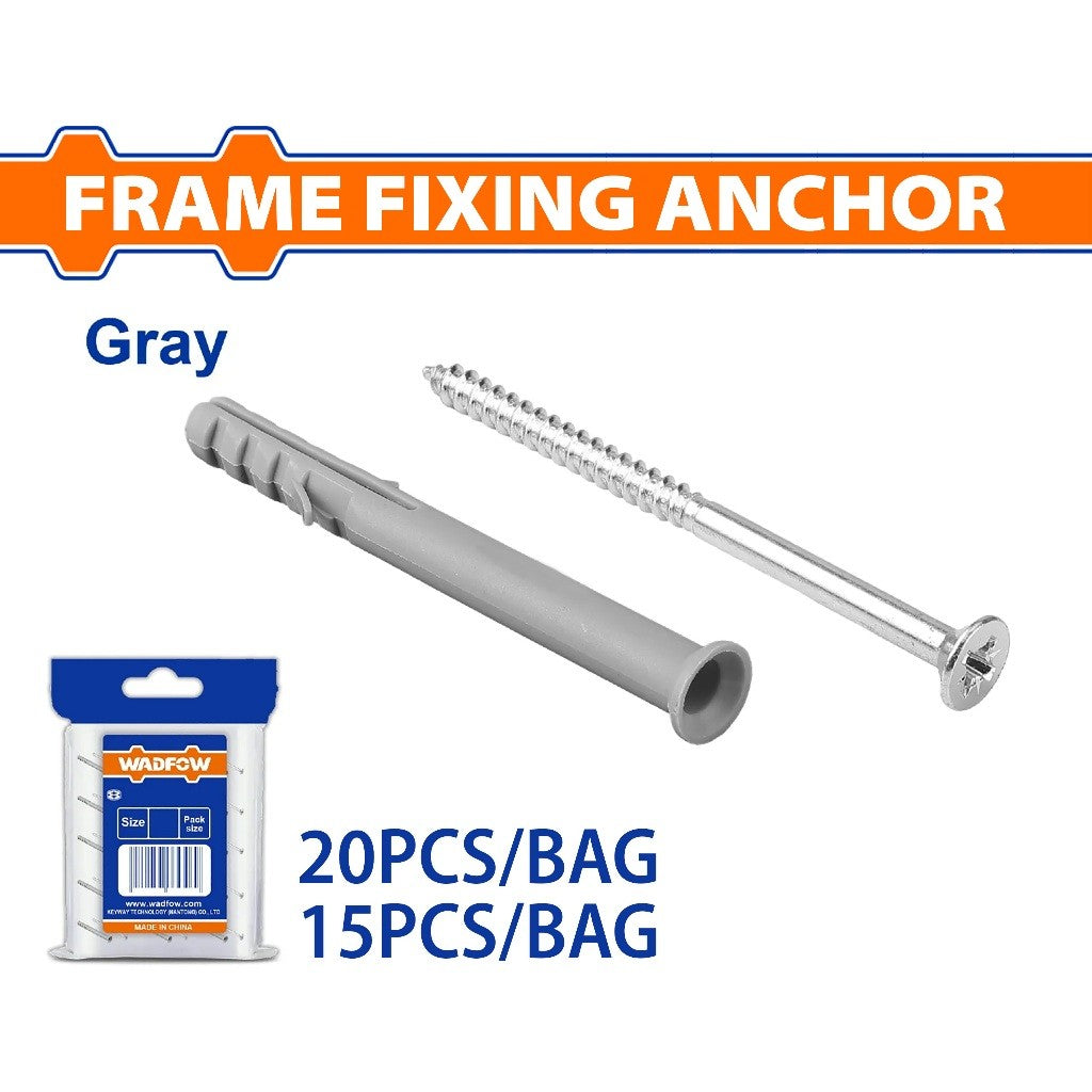 Wadfow 10PCS-30PCS/Set PE, Steel Hammer Frame Fixing Anchor with Screw