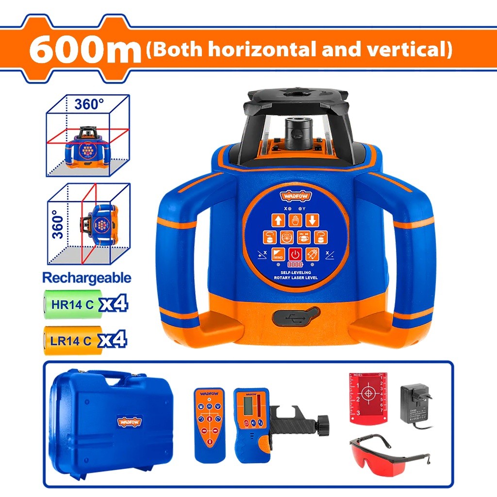 Wadfow WLE6B02 Both Horizontal and Vertical Self-Leveling Rotary Laser Level 600m